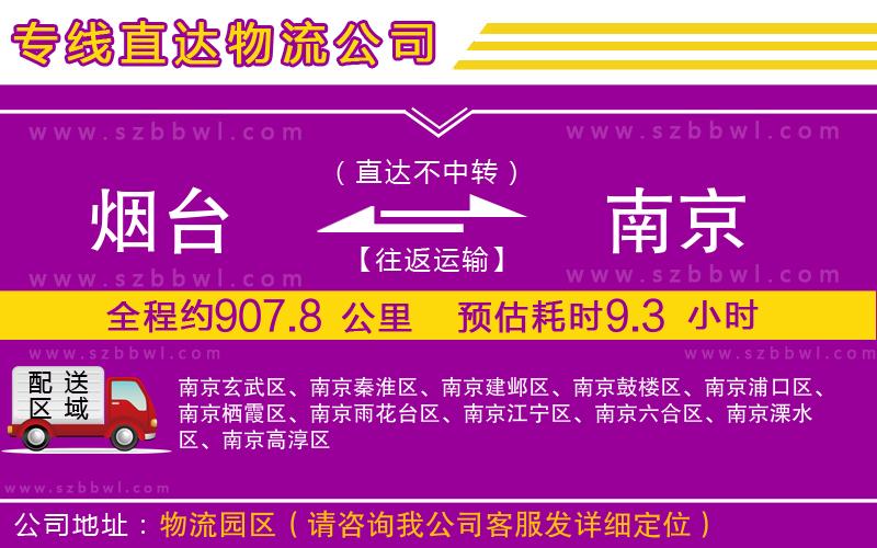 煙臺到南京物流專線