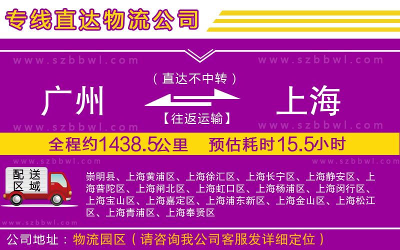 廣州到上海貨運(yùn)專線