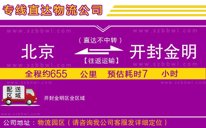 北京到開封金明區(qū)貨運專線