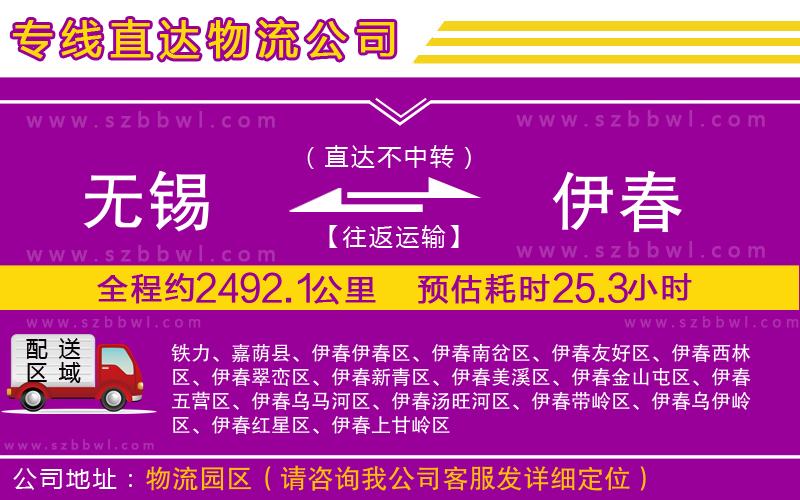 無錫到伊春物流公司