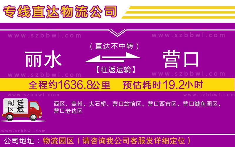 麗水到營口物流專線