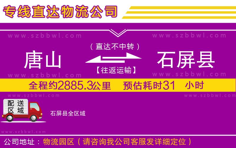 唐山到石屏縣貨運專線