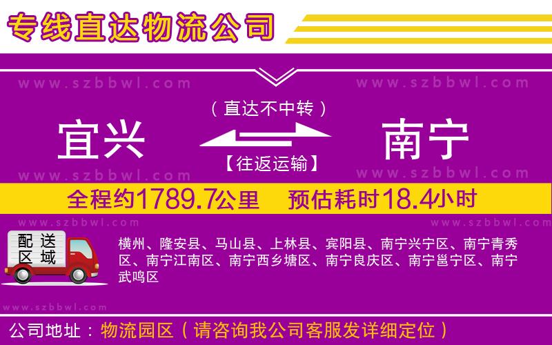 宜興到南寧貨運(yùn)專線