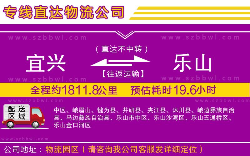 宜興到樂山貨運專線