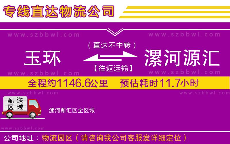 玉環(huán)到漯河源匯區(qū)物流公司