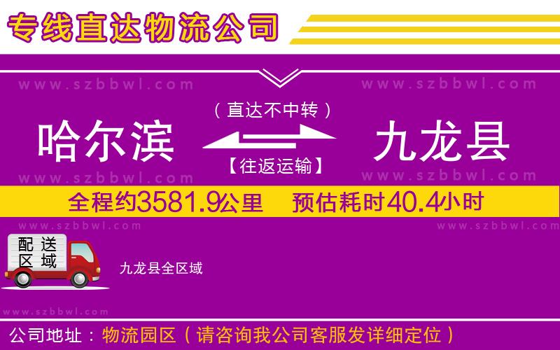 哈爾濱到九龍縣物流公司