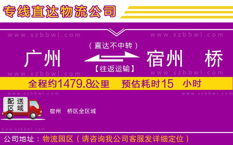 廣州到宿州埇橋區(qū)貨運專線