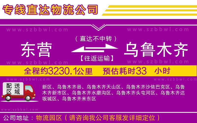 東營(yíng)到烏魯木齊物流公司