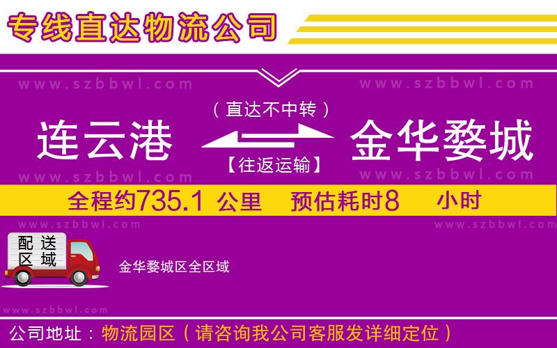 連云港到金華婺城區(qū)物流專線