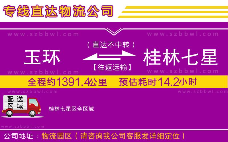 玉環(huán)到桂林七星區(qū)物流專線