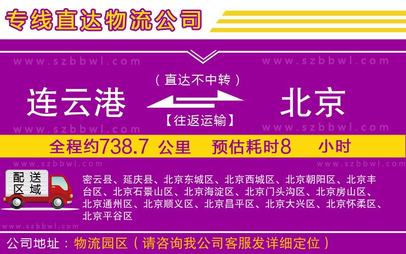 連云港到北京物流專線