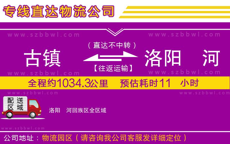 古鎮(zhèn)到洛陽瀍河回族區(qū)貨運專線