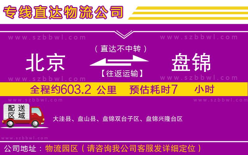 北京到盤錦物流專線