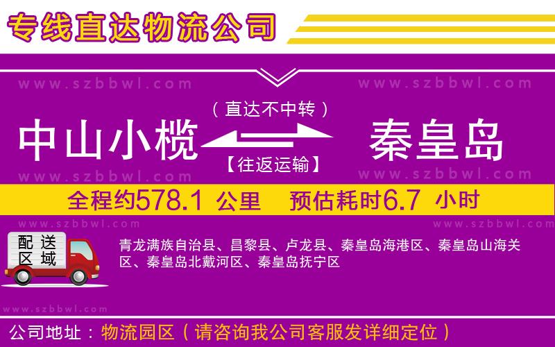 中山小欖到秦皇島物流專線