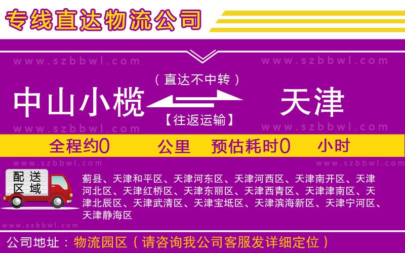 中山小欖到天津物流專線