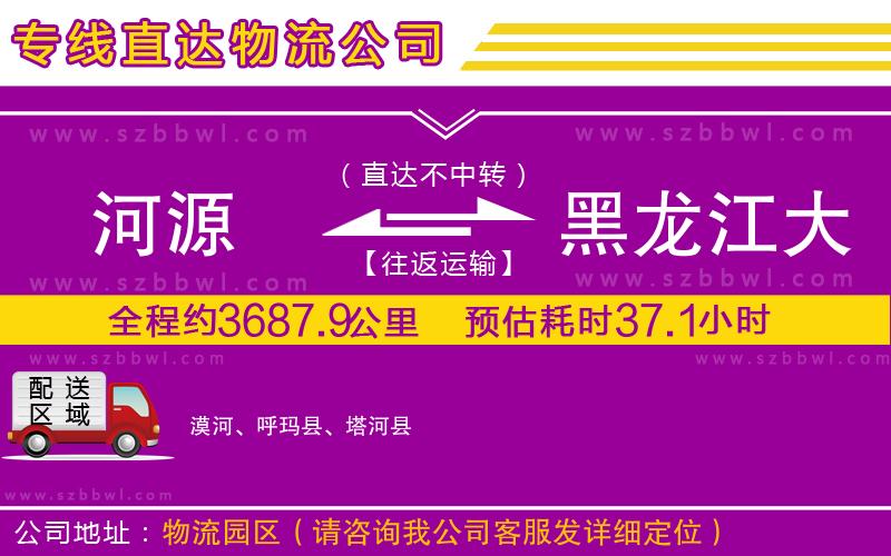 河源到黑龍江大興安嶺地區(qū)物流專線