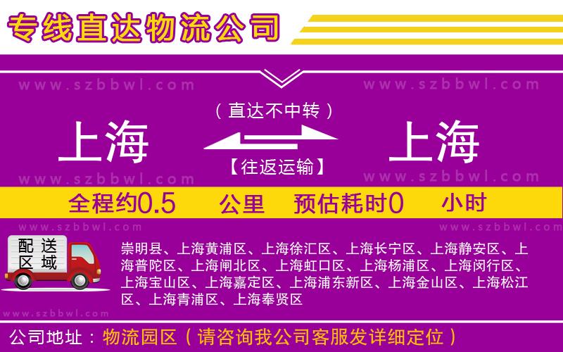 上海到上海物流專(zhuān)線(xiàn)