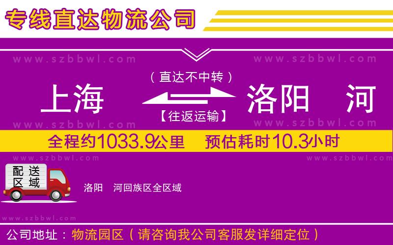 上海到洛陽瀍河回族區(qū)物流專線