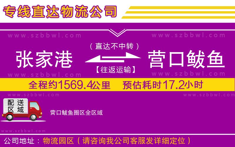 張家港到營口鲅魚圈區(qū)物流專線