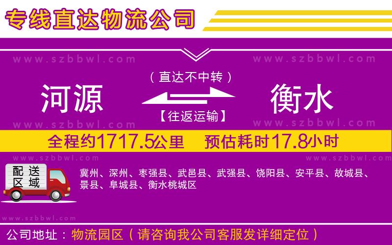 河源到衡水貨運(yùn)專線