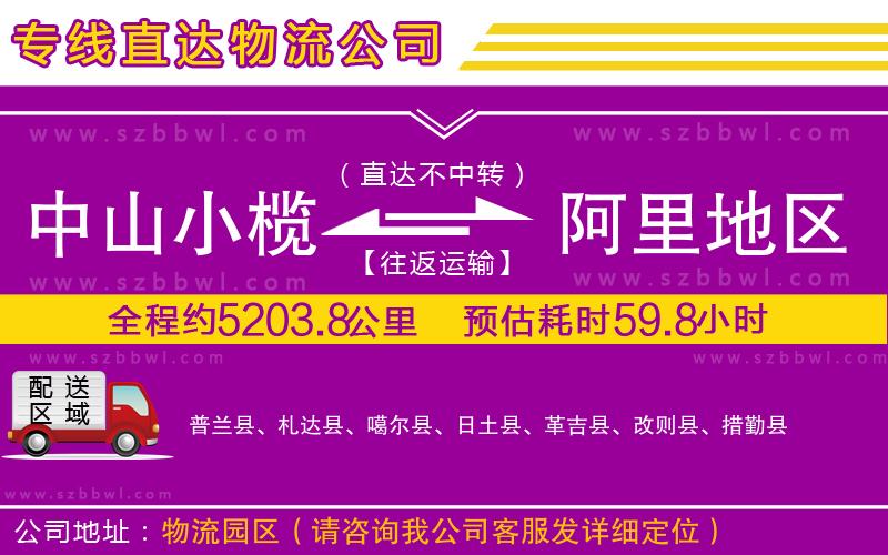 中山小欖到阿里地區(qū)物流專(zhuān)線