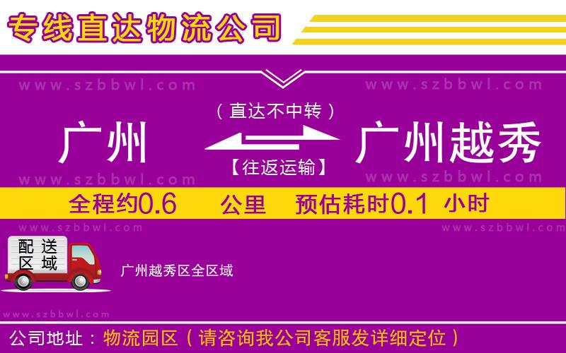 廣州到廣州越秀區(qū)物流專線