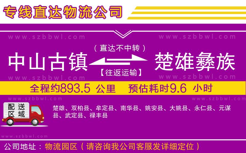 中山古鎮(zhèn)到楚雄彝族自治州物流專線