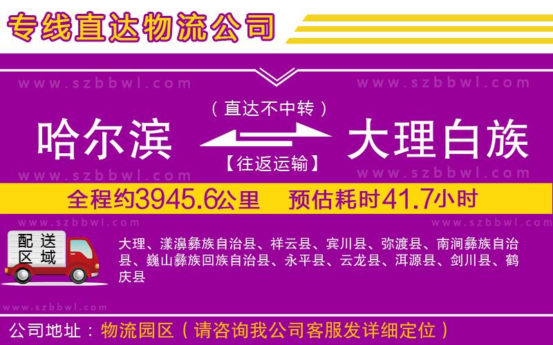 哈爾濱到大理白族自治州貨運(yùn)專線