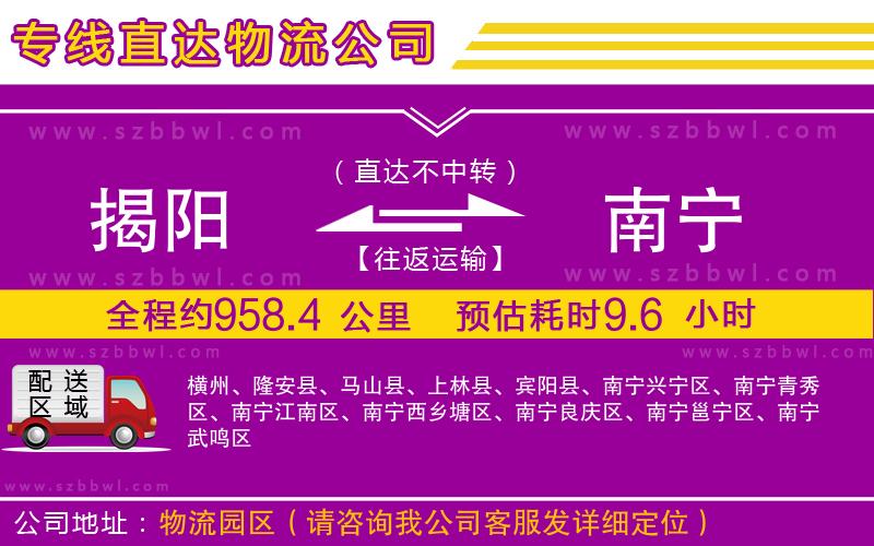 揭陽到南寧貨運(yùn)專線