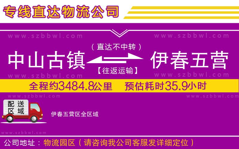 中山古鎮(zhèn)到伊春五營區(qū)物流專線