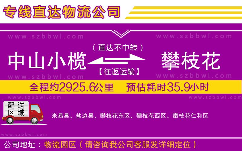 中山小欖到攀枝花物流專(zhuān)線
