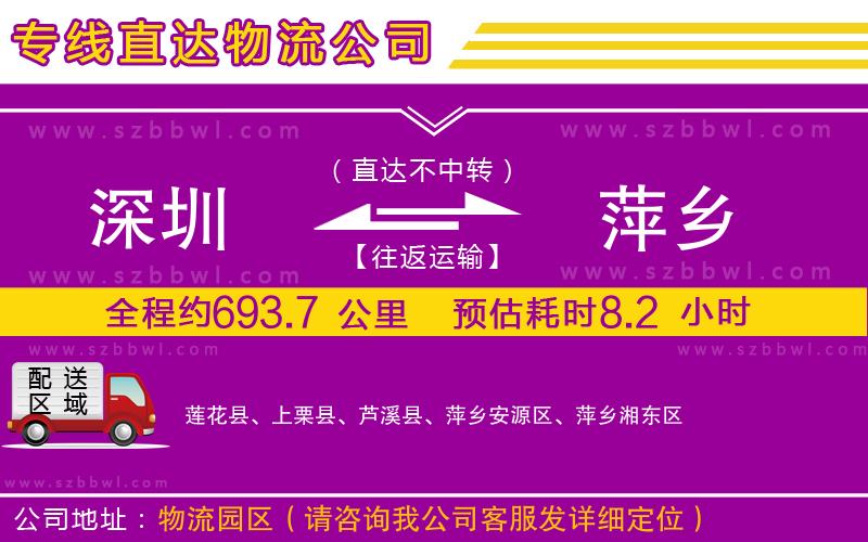 深圳到萍鄉(xiāng)物流專線