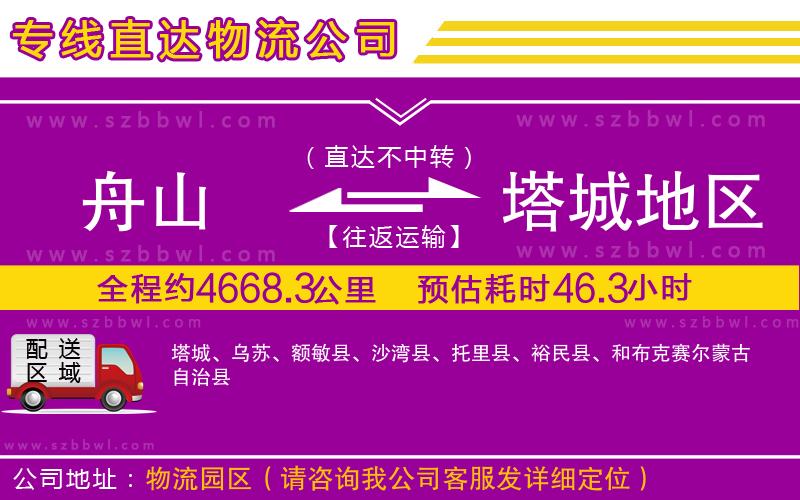 舟山到塔城地區(qū)貨運(yùn)專線