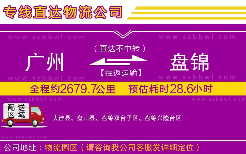 廣州到盤錦物流專線