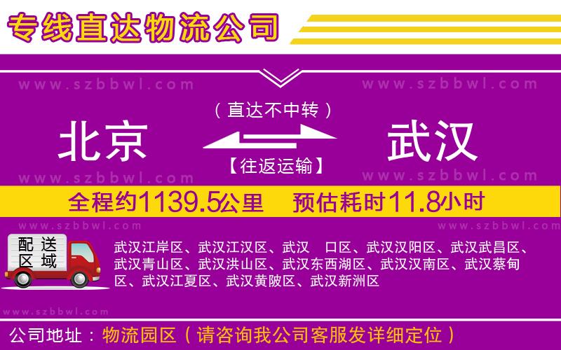 北京到武漢物流專線