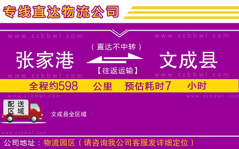 張家港到文成縣物流專線