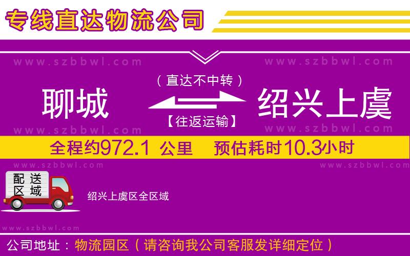 聊城到紹興上虞區(qū)物流專線