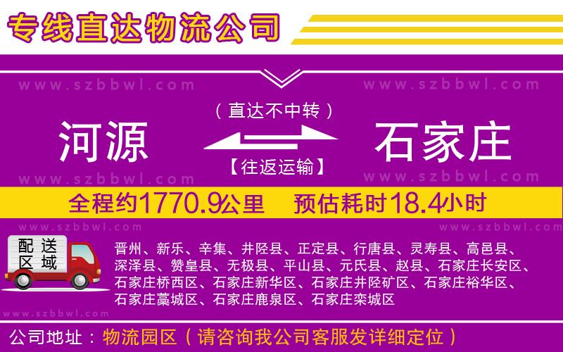 河源到石家莊貨運(yùn)專線