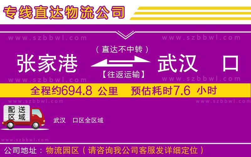 張家港到武漢硚口區(qū)物流專線