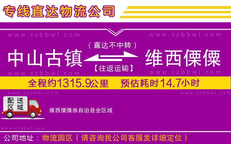 中山古鎮(zhèn)到維西傈僳族自治縣物流專線