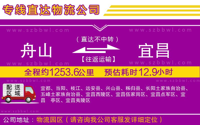 舟山到宜昌貨運(yùn)專線