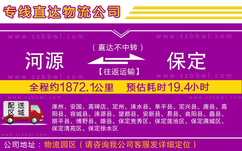 河源到保定貨運(yùn)專線