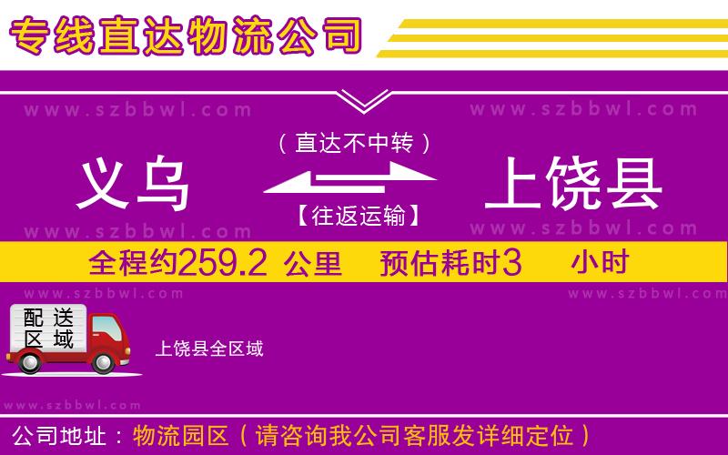 義烏到上饒縣物流專線