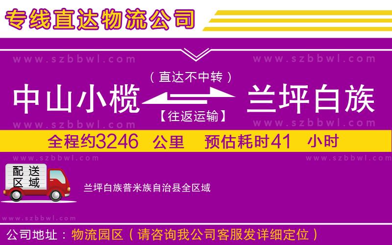 中山小欖到蘭坪白族普米族自治縣物流專線