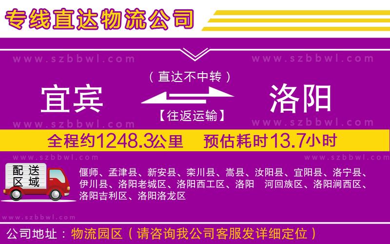 宜賓到洛陽(yáng)貨運(yùn)專線