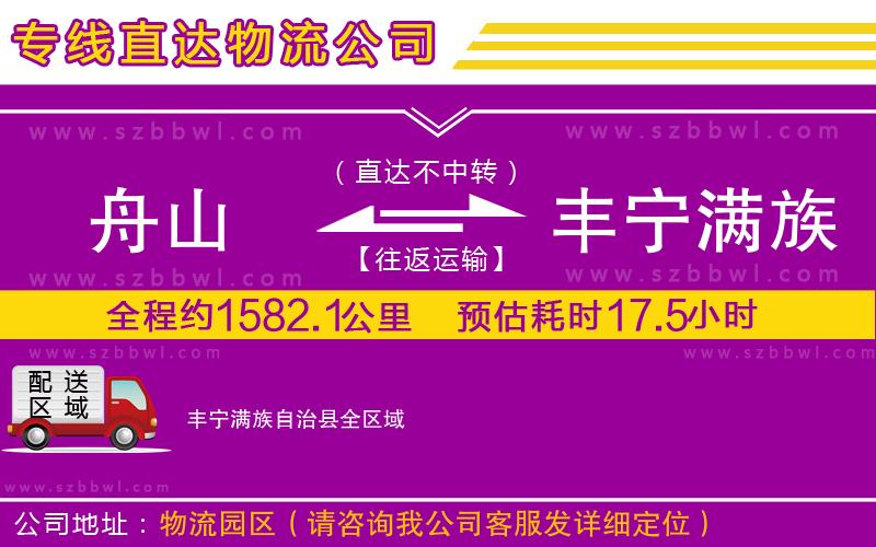 舟山到豐寧滿族自治縣物流專線